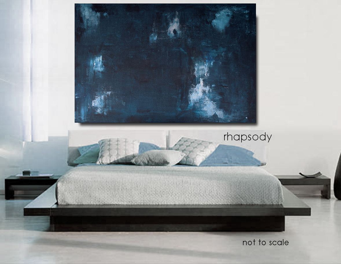 dark abstract art painting bedroom walls