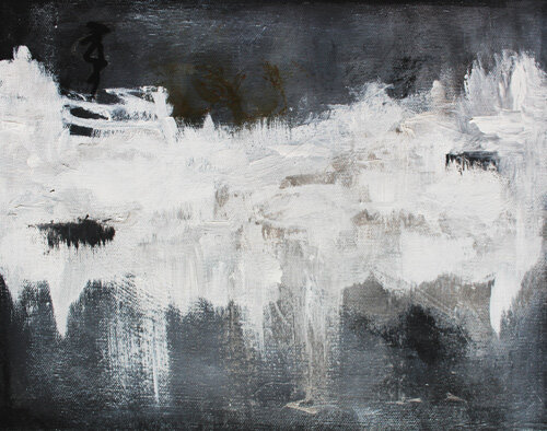black white dark abstract art