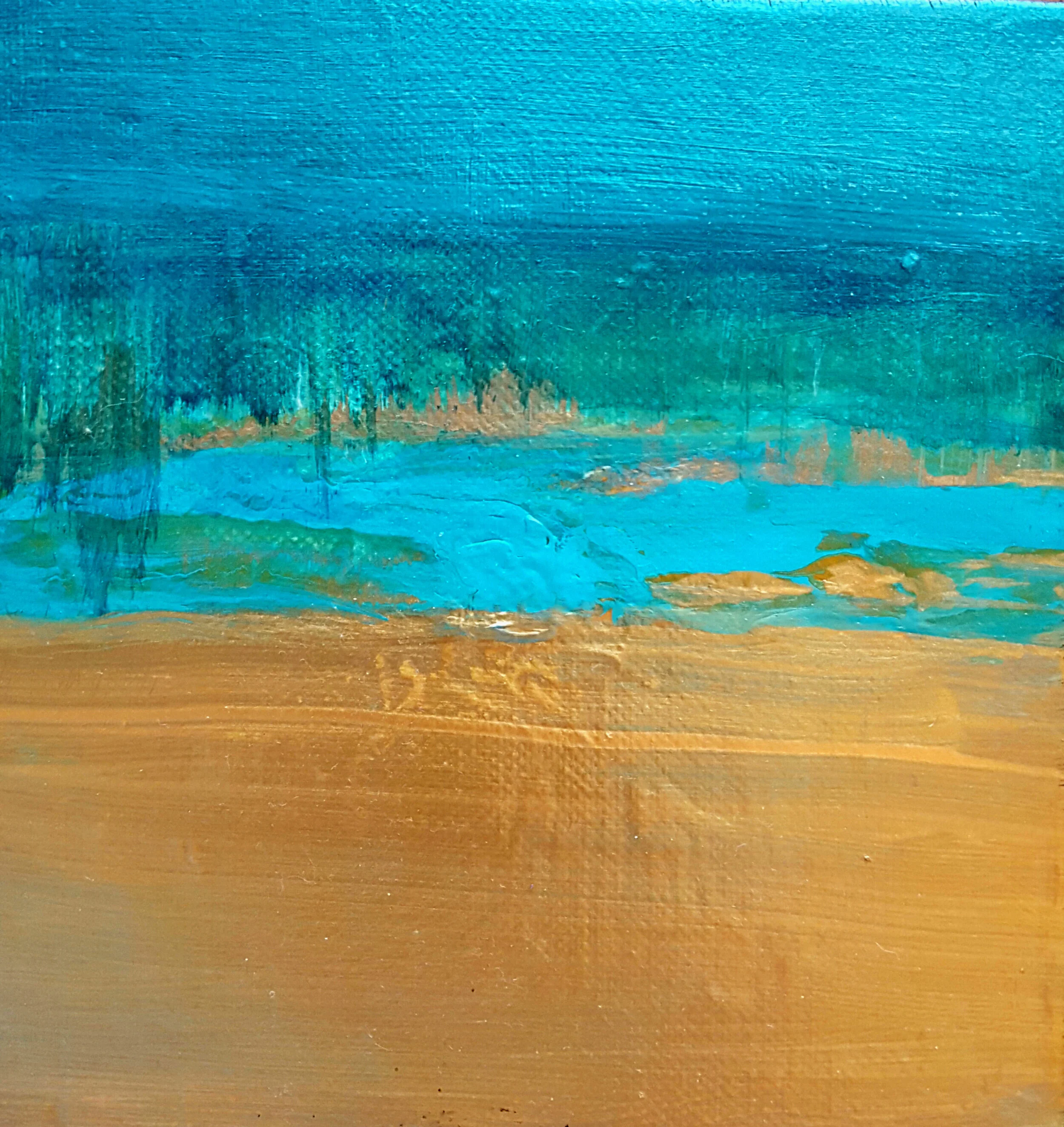 Small Original Canvas Abstract Landscape Original Painting