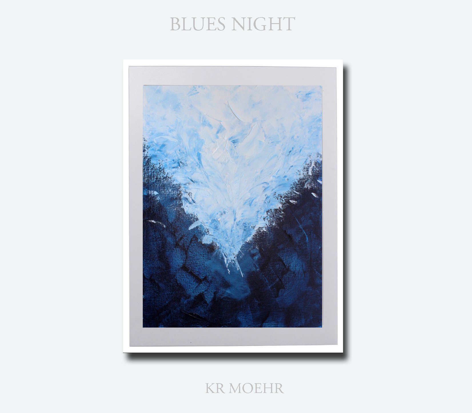 BLUES NIGHT Framed Abstract Painting