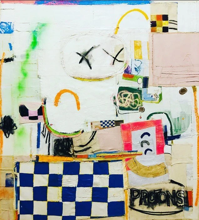 Proton Packs for Dummies (Marsh Mellows for Everyone) 134.62 x 142.32cm mixed media collage and sewing on canvas. #emergingartist #canadianartist #nscaduniversity #nscad #halifax #nyc #mixedmedia #collage #fineart #painting #drawing #montreal #vancou