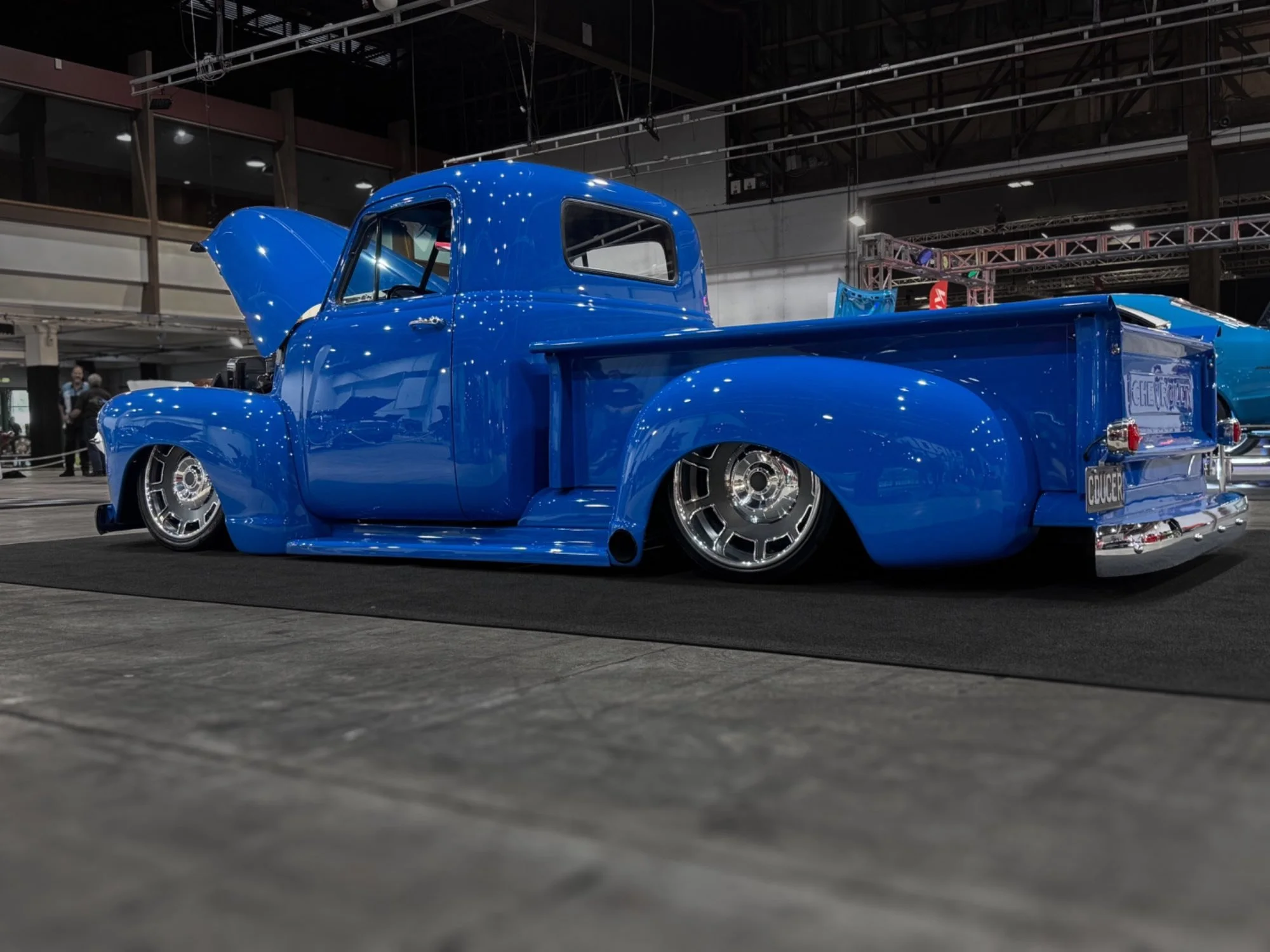 Blue Chevrolet show car paint correction by Autoproject Hamilton