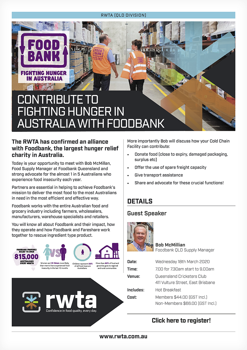 RWTA (QLD Division) Networking Event : Postponed