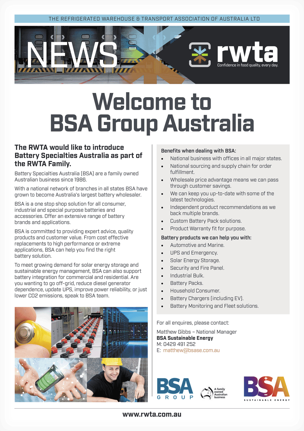 BSA Group - Battery Specialties Australia