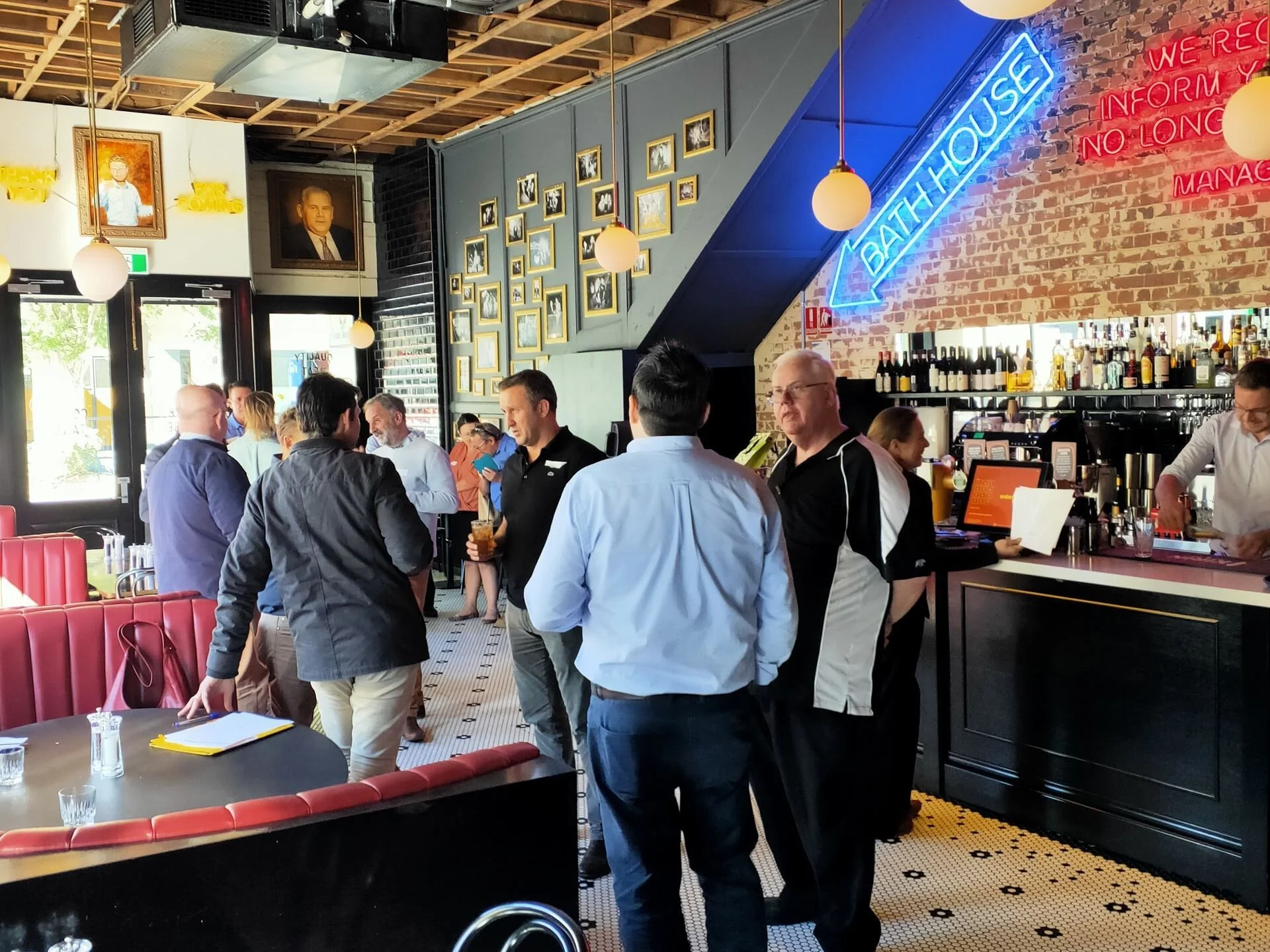 Talking Business at Bubbles  