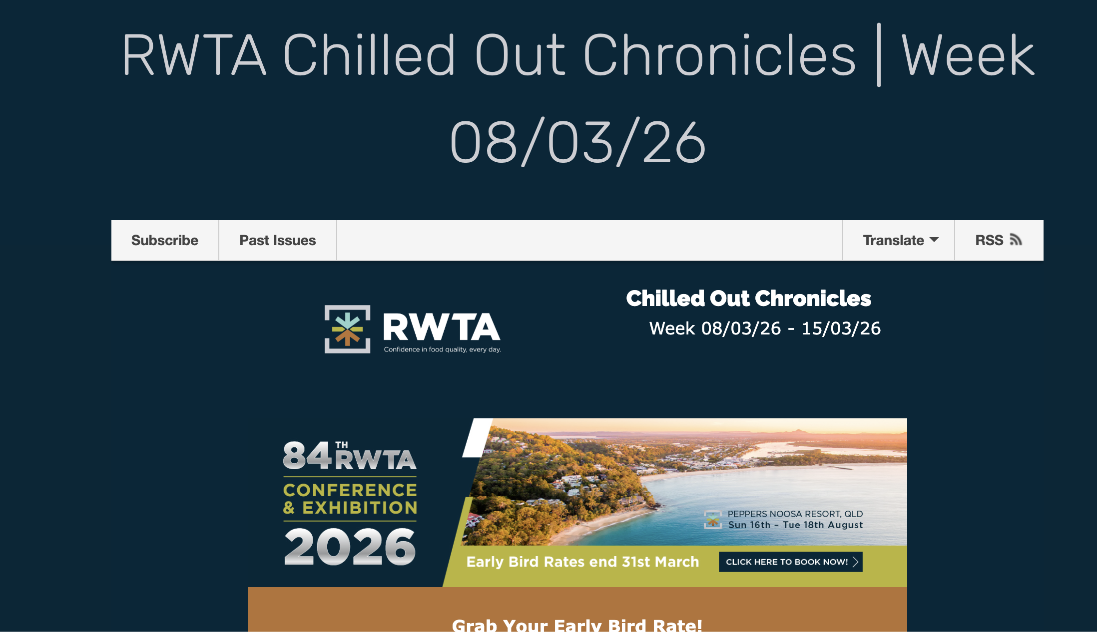 RWTA Chilled Out Chronicles | Week 08/03/26