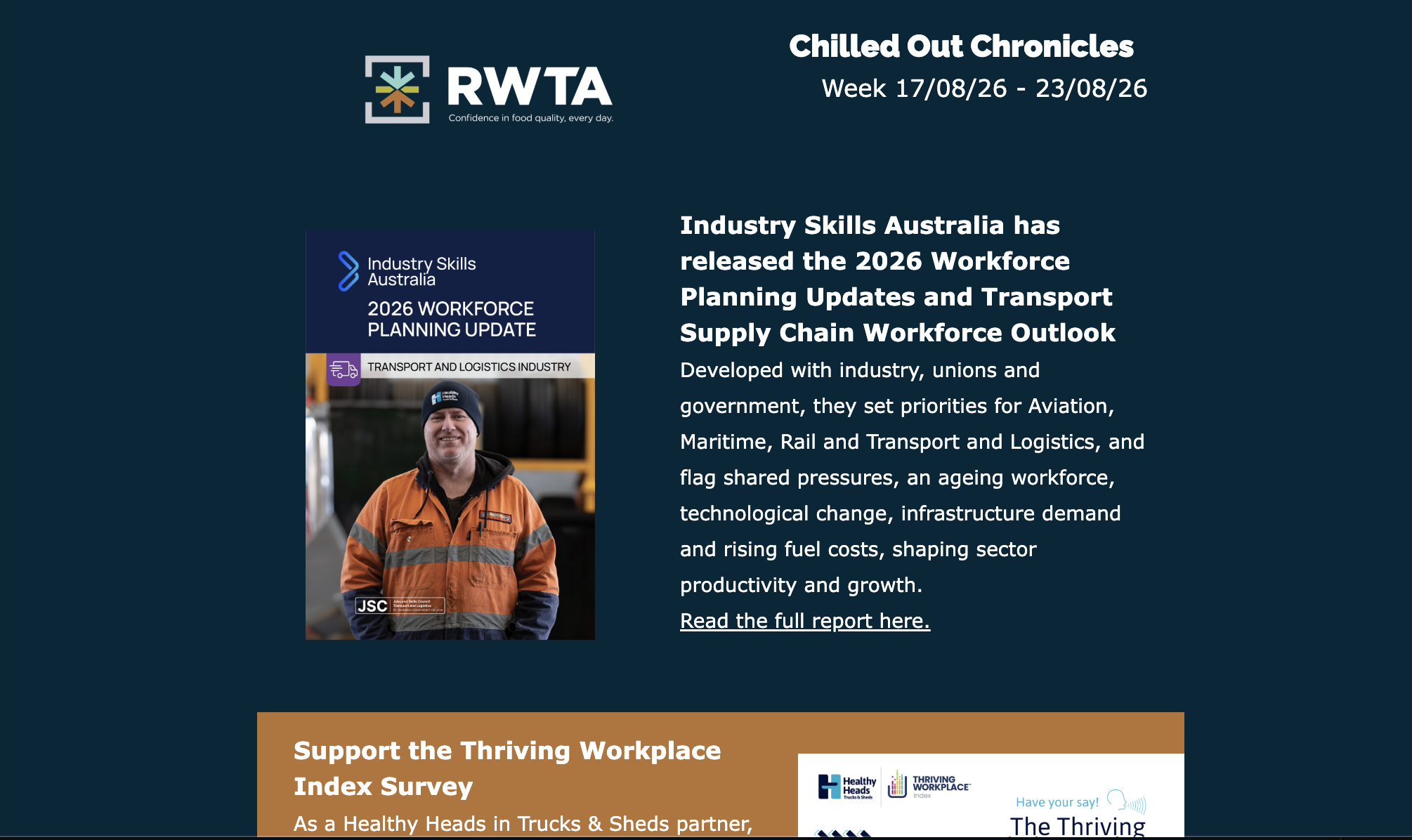 RWTA Chilled Out Chronicles | Week 17/08/26