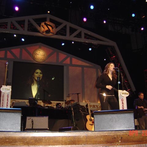 Lauren singing on the Grand Ole Opry