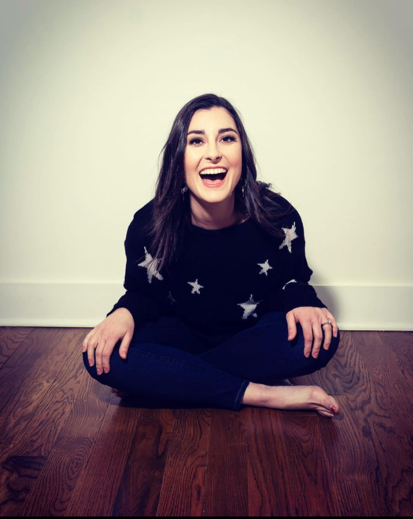 Jenny Gill, film director, recording artist and daughter of Vince Gill, laughing