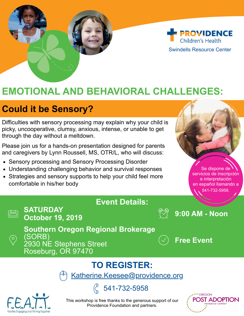 Training  SOCIAL AND BEHAVIORAL CHALLENGES: COULD IT BE SENSORY?