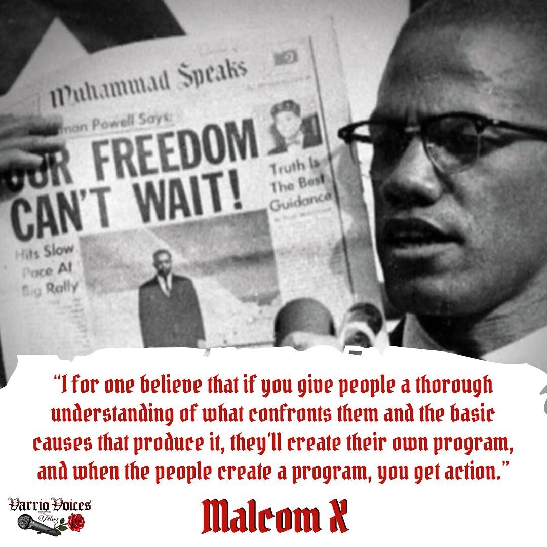 If you haven't read The Autobiography of Malcom X, add it to your wish list

#blm #blackhistorymonth #varrio #barrio #barriolove #palabra #laculturacura #chicano #chicana #xicano #xicana #chicanoart #lowrider #chicanorap #localpodcast #latinopodcast 