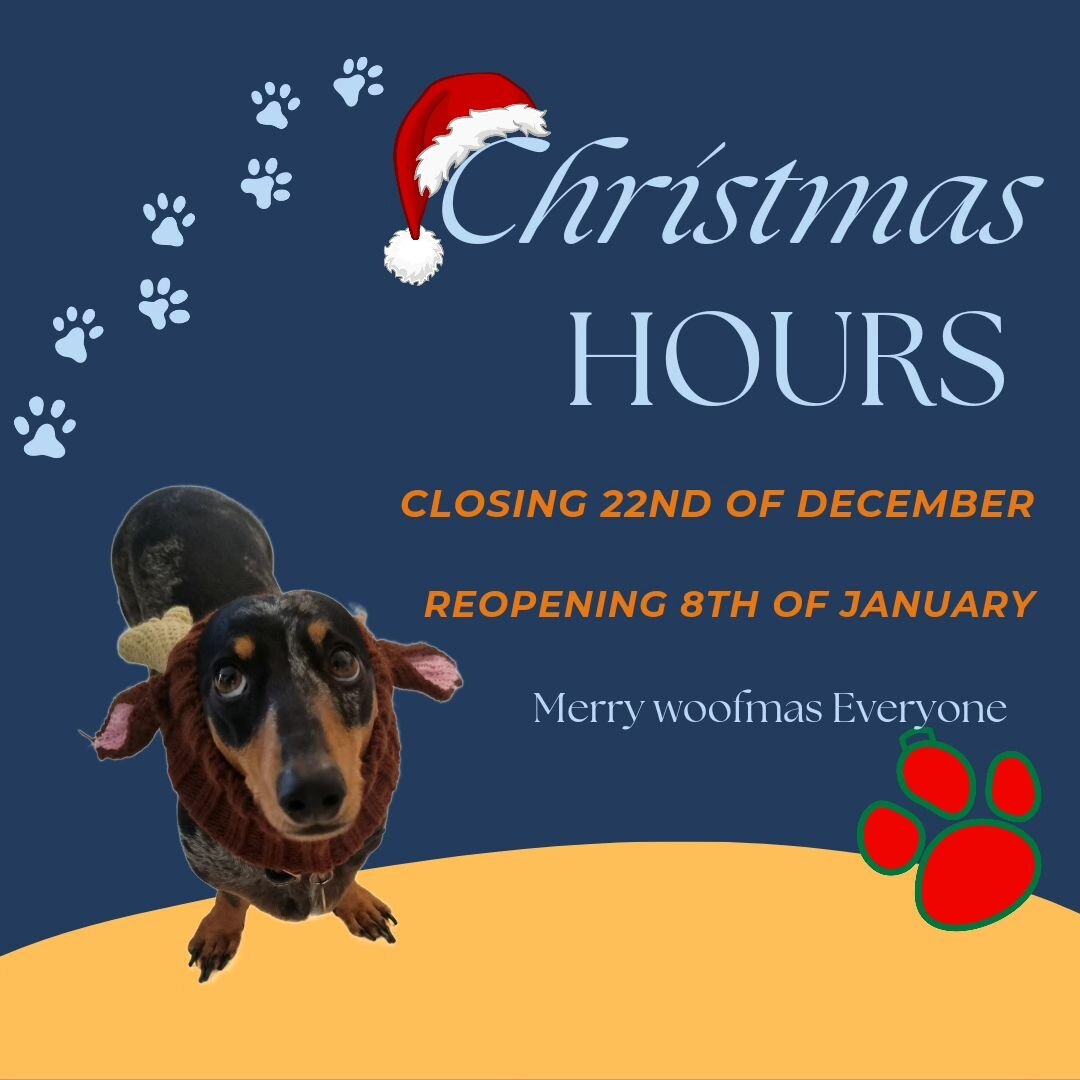 We'll be taking a short break 😴 

Most of our clients have already been informed, but we will be closed over the Christmas break. 

All existing pet sitting bookings will still be going ahead. 

All emails, DM, and enquiries will be replied to once 