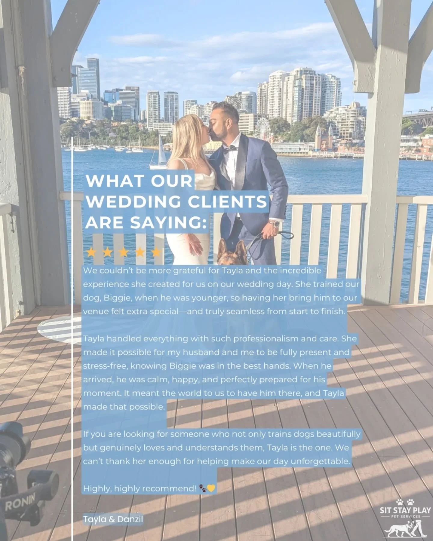 ⭐️⭐️⭐️⭐️⭐️

Your wedding day deserves peace of mind and your dog right by your side 🐾💍

Our 5-star reviews mean everything because they come from couples who trusted us with one of the most important days of their lives.

From calm walks down the a