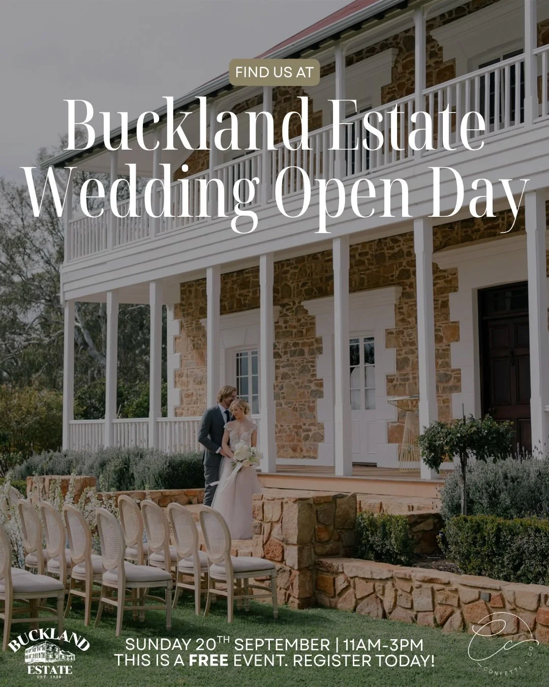 Find me at the @bucklandestate Wedding Open Day 💍✨

Sunday 20 September, with free entry from 11am&ndash;3pm.

I&rsquo;ll be there chatting about all things ceremonies! Hit me with a million random questions about vows, love stories, readings, music