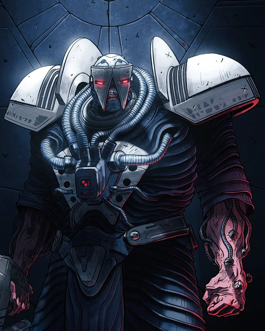 System's most wanted.

New illustration for @destinythegame !
I had the pleasure to draw this character from the Renegades expansion: Premier Lume ☄️

Armour and lots of cables?
That's my type.

#destiny2 #d2renegades #destinythegame #destinyart #sta