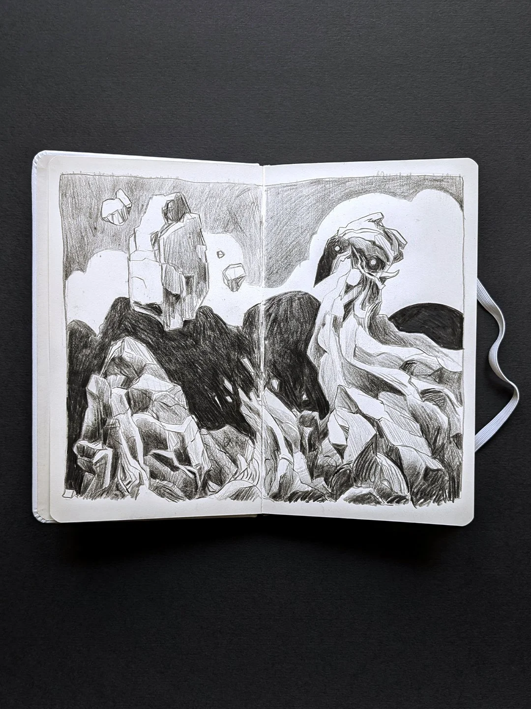 Sketchbook fragments / 01-02.26
~ Pencil &amp; ink, A5