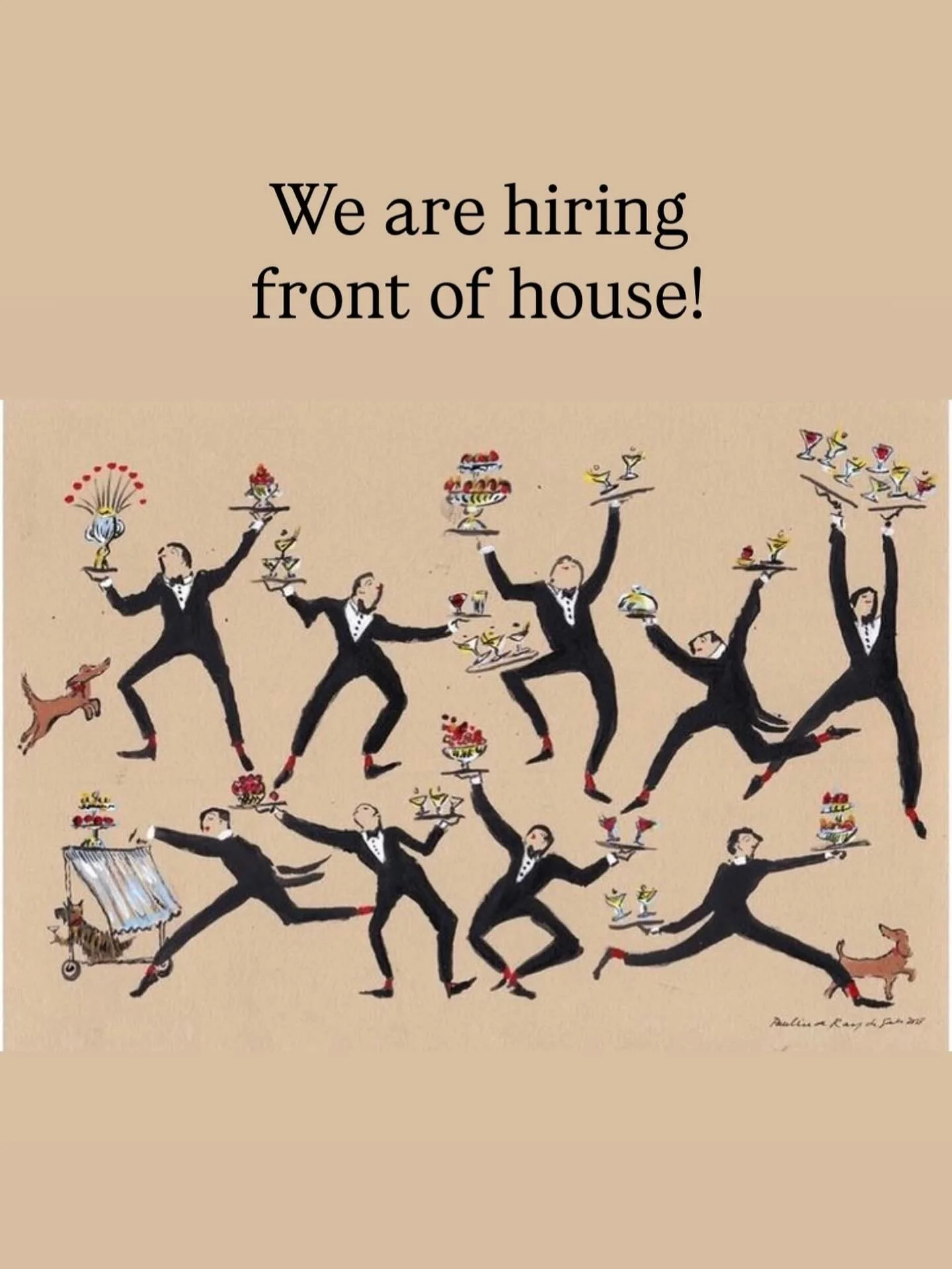 With spring on our doorstep, we are looking to fill a part-time front of house position, starting in March. 

We are looking for some experience in hospitality, a love of seasonal cooking and vibrant wines (although no wine training is required) and 