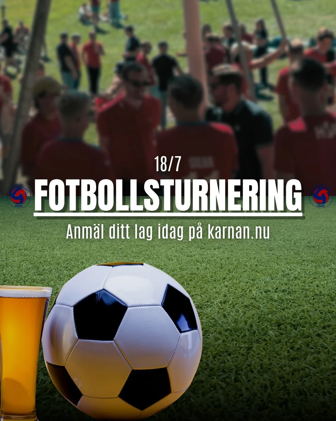 Info inför fotbollsturneringen lördag 18/7
