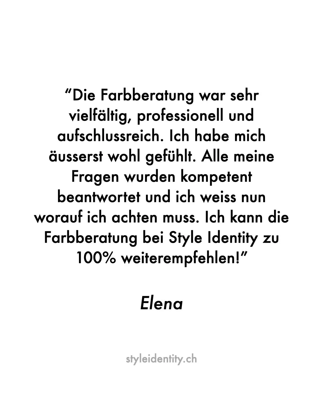 Kundenbewertung | Client Review
Authentisch. Persönlich. Transformierend.
Farbberatung / Personal Colour Analysis
Körpertyp Analyse / Image Archetype Analysis
Zürich | DE & EN | https://styleidentity.ch 
#farbberatung #personalcol