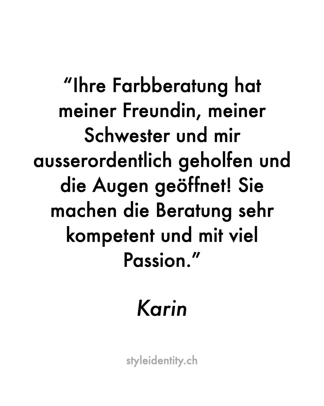 Kundenbewertung | Client Review
Authentisch. Pers&ouml;nlich. Transformierend.
Farbberatung / Personal Colour Analysis
K&ouml;rpertyp Analyse / Image Archetype Analysis
Z&uuml;rich | DE &amp; EN | https://styleidentity.ch 

#farbberatung #personalcol
