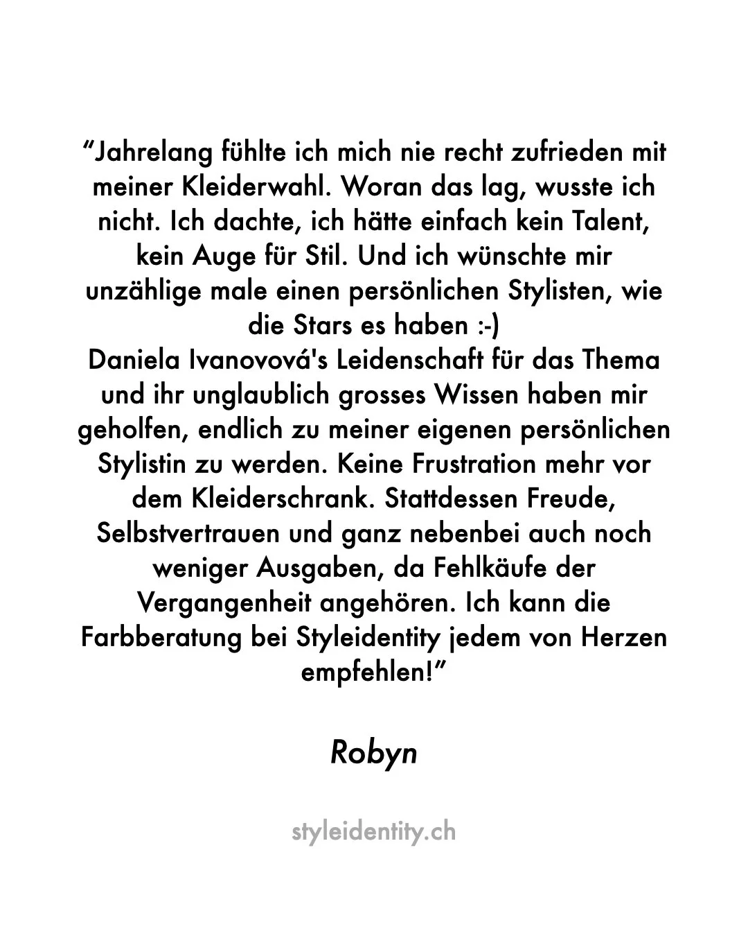 Kundenbewertung | Client Review
Authentisch. Pers&ouml;nlich. Transformierend.
Farbberatung / Personal Colour Analysis
K&ouml;rpertyp Analyse / Image Archetype Analysis
Z&uuml;rich | DE &amp; EN | https://styleidentity.ch 

#farbberatung #personalcol