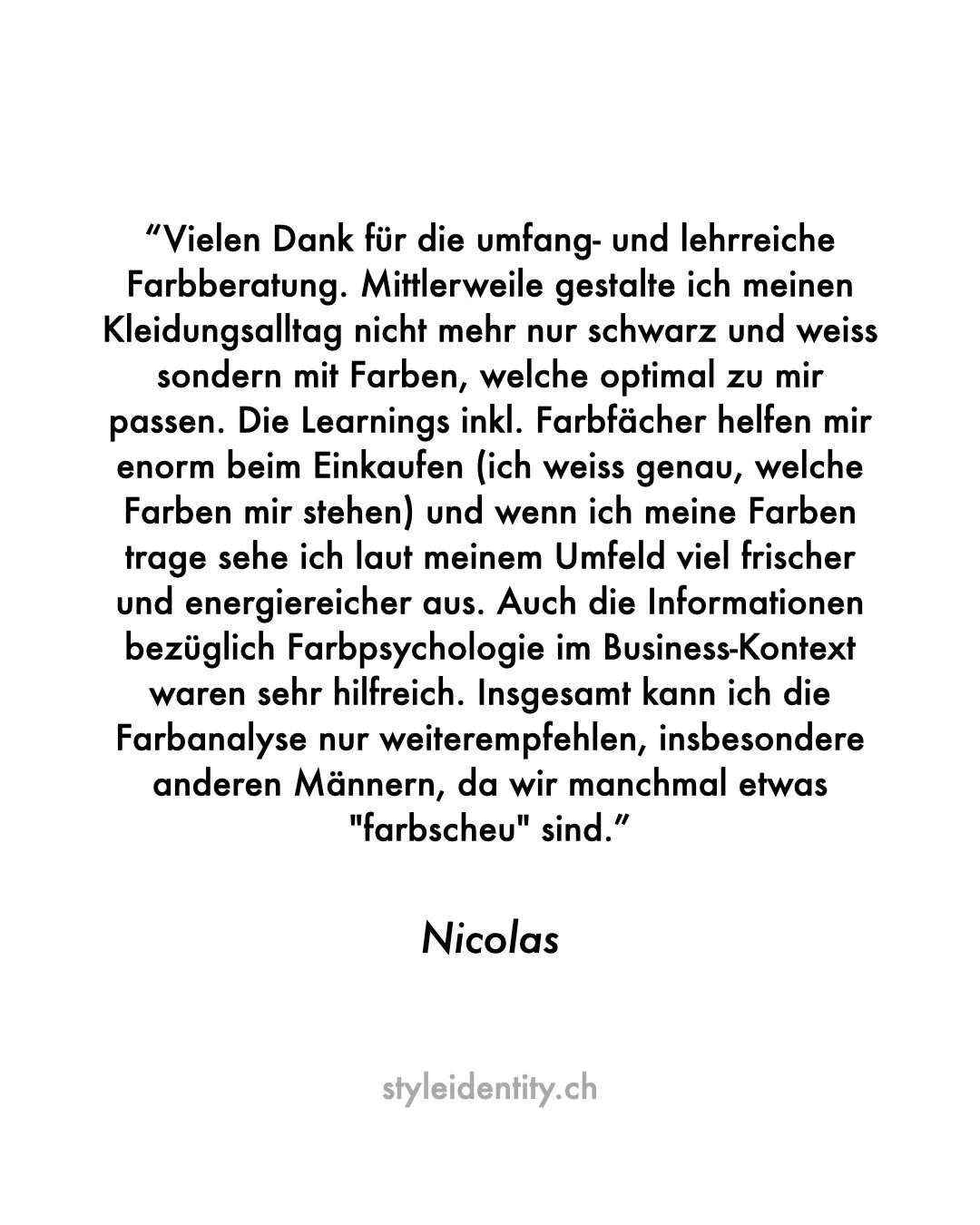 Kundenbewertung | Client Review
Authentisch. Pers&ouml;nlich. Transformierend.
Farbberatung / Personal Colour Analysis
K&ouml;rpertyp Analyse / Image Archetype Analysis
Z&uuml;rich | DE &amp; EN | https://styleidentity.ch 

#farbberatung #personalcol