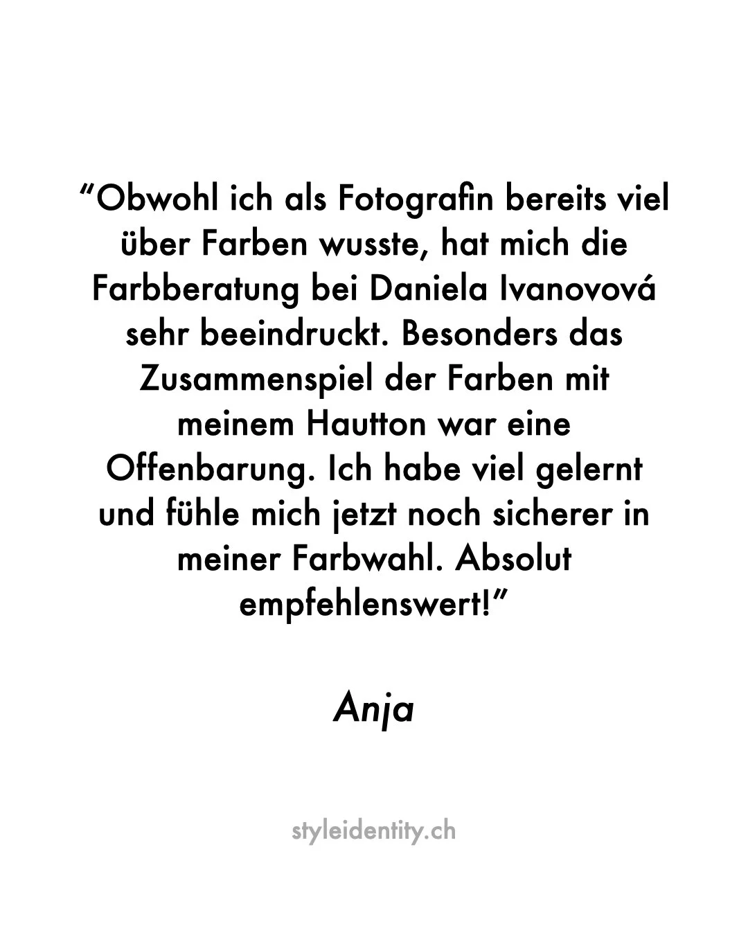 Kundenbewertung | Client Review
Authentisch. Pers&ouml;nlich. Transformierend.
Farbberatung / Personal Colour Analysis
K&ouml;rpertyp Analyse / Image Archetype Analysis
Z&uuml;rich | DE &amp; EN | https://styleidentity.ch 

#farbberatung #personalcol