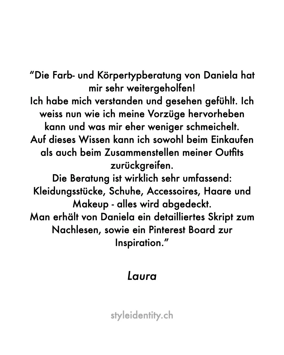 Kundenbewertung | Client Review
Authentisch. Pers&ouml;nlich. Transformierend.
Farbberatung / Personal Colour Analysis
K&ouml;rpertyp Analyse / Image Archetype Analysis
Z&uuml;rich | DE &amp; EN | https://styleidentity.ch 

#farbberatung #personalcol