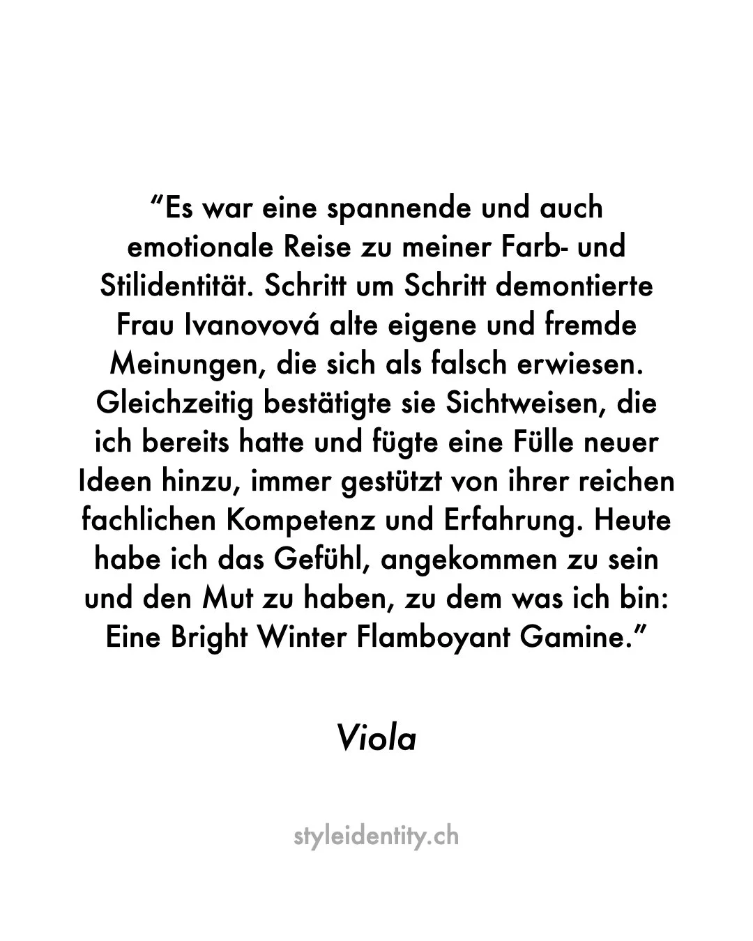 Kundenbewertung | Client Review
Authentisch. Pers&ouml;nlich. Transformierend.
Farbberatung / Personal Colour Analysis
K&ouml;rpertyp Analyse / Image Archetype Analysis
Z&uuml;rich | DE &amp; EN | https://styleidentity.ch 

#farbberatung #personalcol