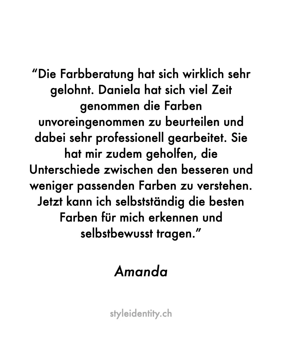 Kundenbewertung | Client Review
Authentisch. Pers&ouml;nlich. Transformierend.
Farbberatung / Personal Colour Analysis
K&ouml;rpertyp Analyse / Image Archetype Analysis
Z&uuml;rich | DE &amp; EN | https://styleidentity.ch 

#farbberatung #personalcol