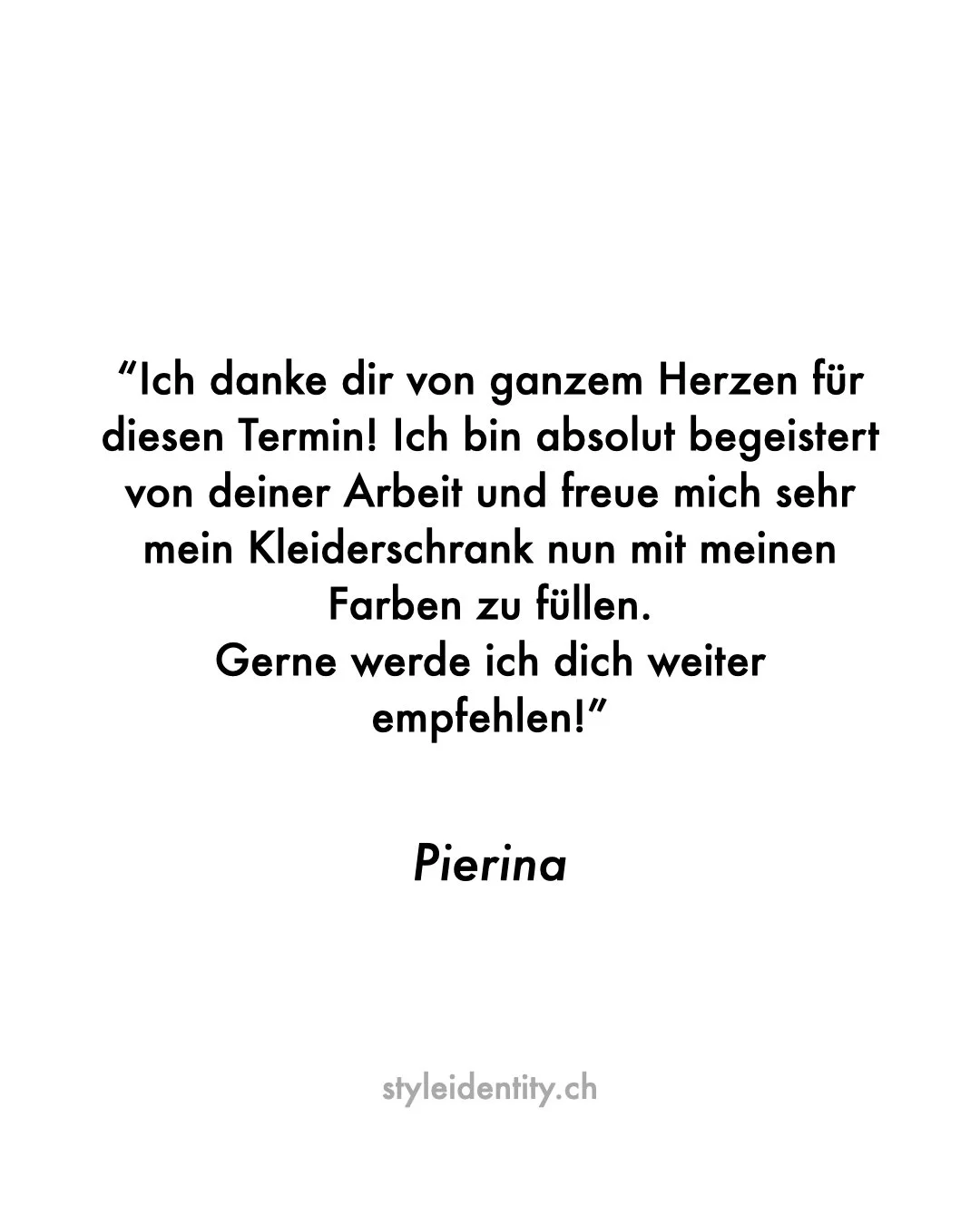 Kundenbewertung | Client Review
Authentisch. Pers&ouml;nlich. Transformierend.
Farbberatung / Personal Colour Analysis
K&ouml;rpertyp Analyse / Image Archetype Analysis
Z&uuml;rich | DE &amp; EN | https://styleidentity.ch 

#farbberatung #personalcol