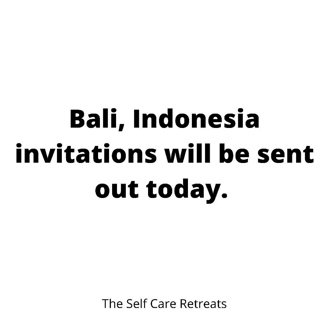 Have you been waiting for today? ✨Bali, Indonesia✨ retreat invites will be sent out at 5 PM EST. 
&bull;
Join us for a 9 day/8 night all inclusive retreat to release, relax, and unwind. We will explore Bali, visit landmarks, and enjoy personal worksh