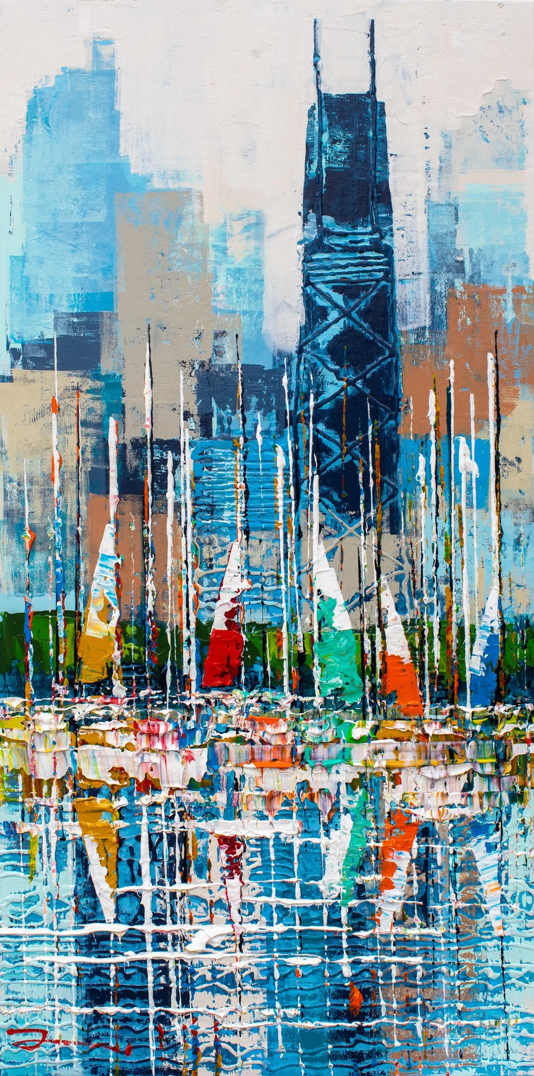 Summer in Chicago is an Original Acrylic Painting on Canvas — Rosa