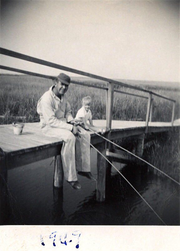 1949 on Deep Creek Farm with John Raleigh Wright and son Tommy Wright. 