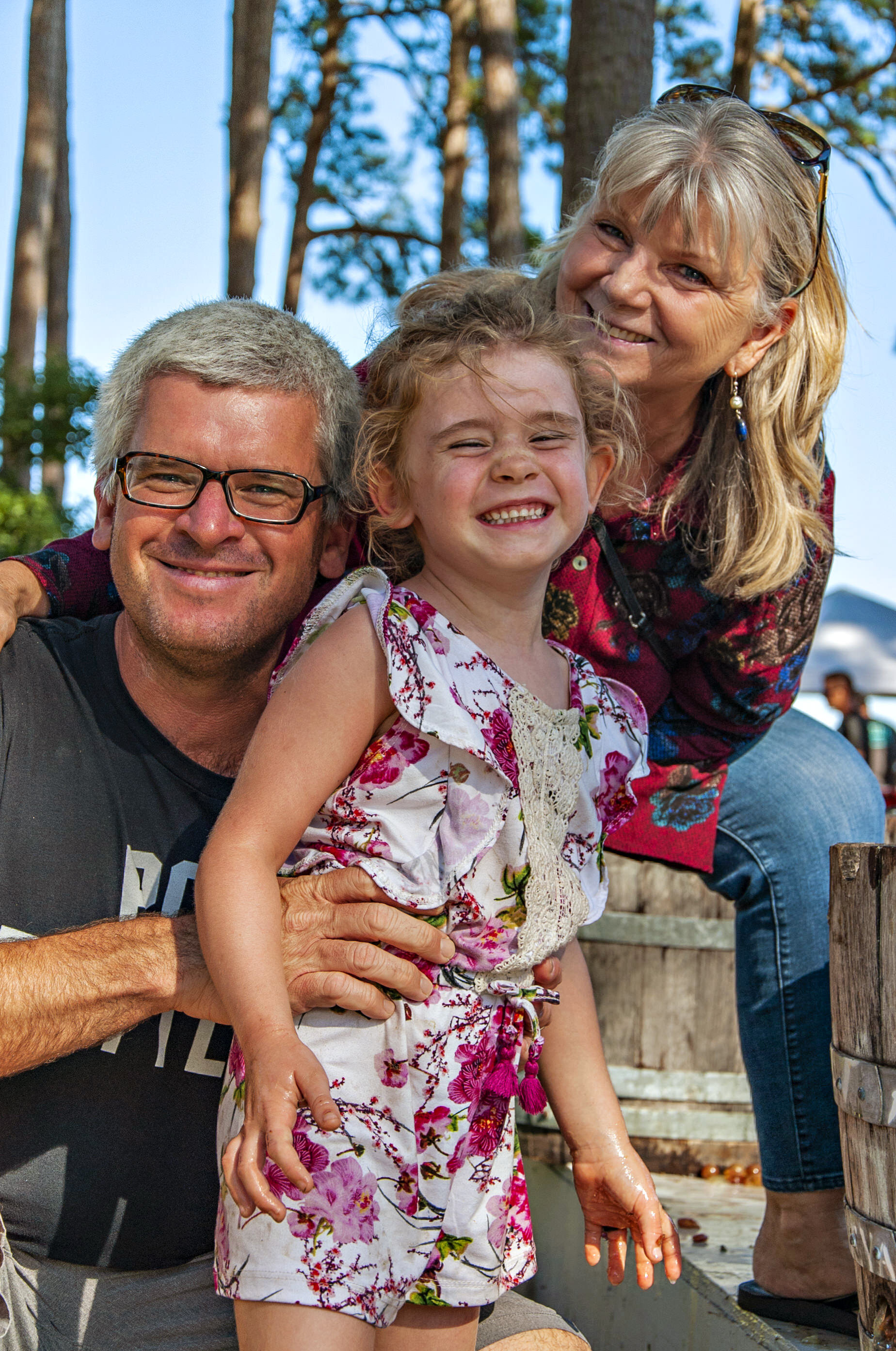 John Wright with his mom, Candace Wright and daughter, Peaches Wright during the Crabdaddy Festival. 