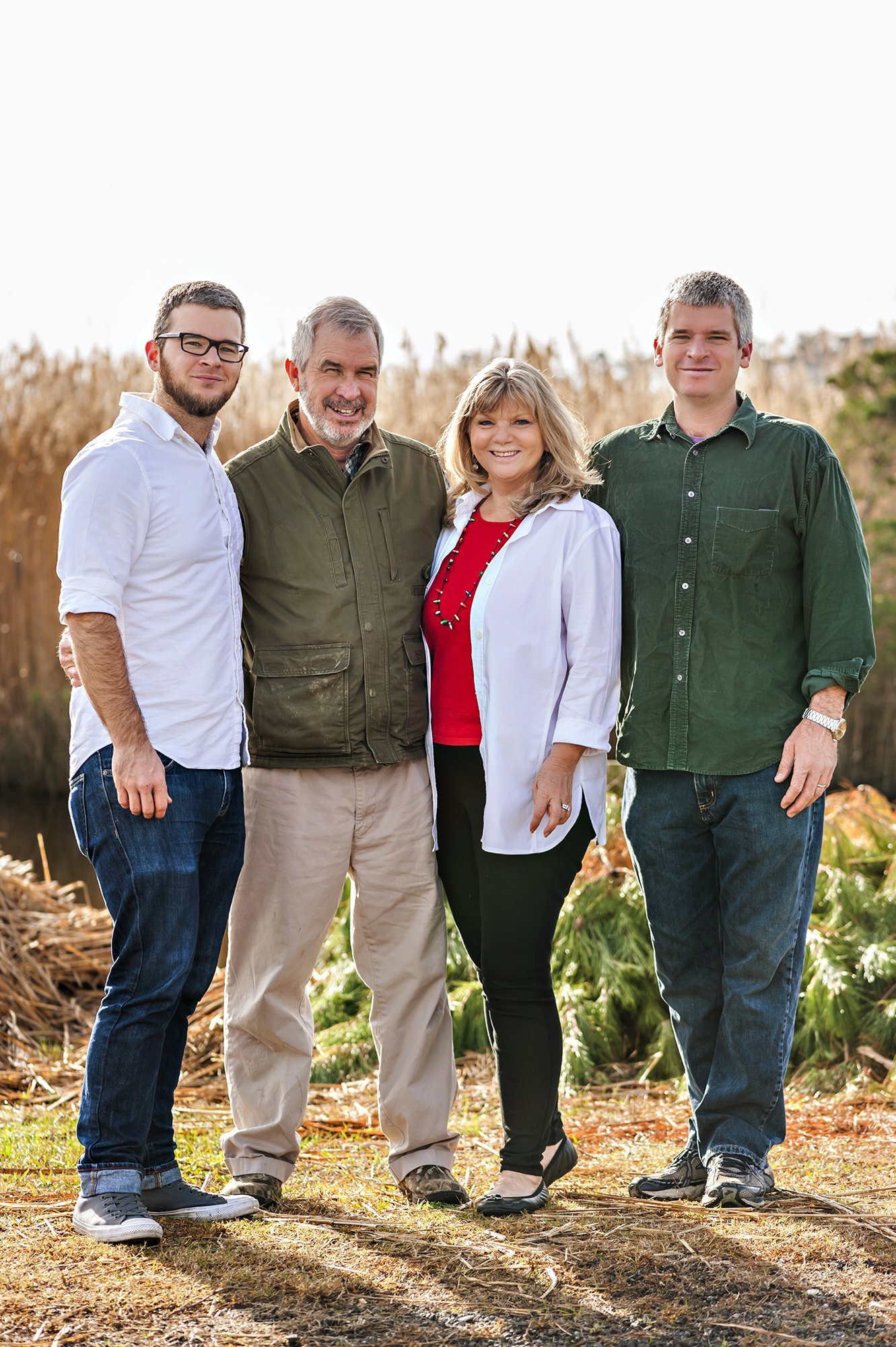 The Wright Family on their farm in Currituck County, NC. 