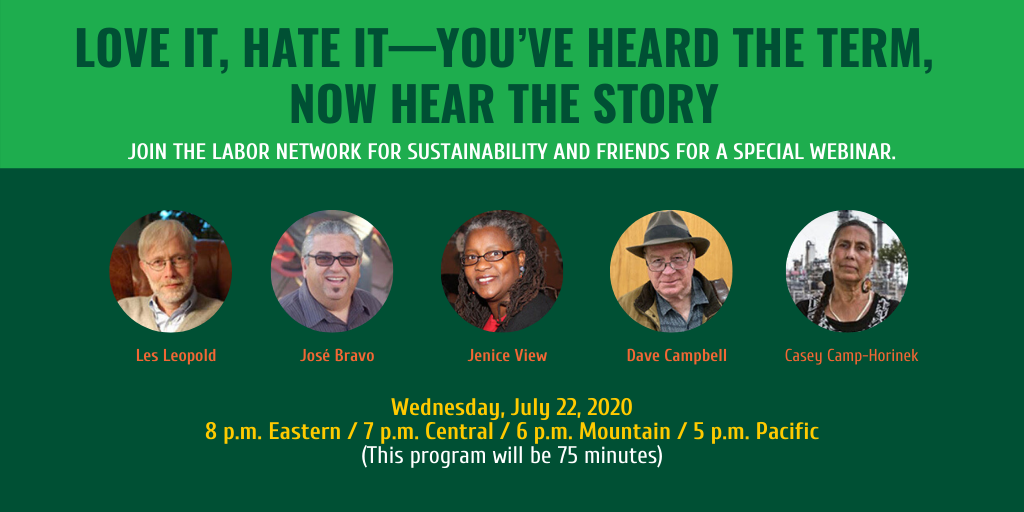 Just Transition: Love It, Hate It - You’ve Heard the Term, Now Hear the Story [EXTERNAL EVENT]