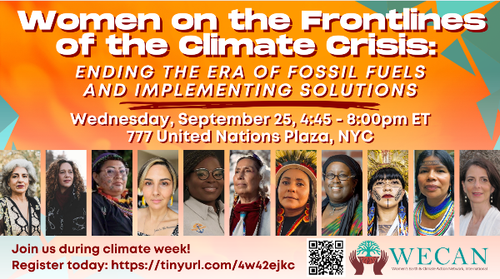 [EXTERNAL] Women on the Frontlines of the Climate Crisis: Ending the ...