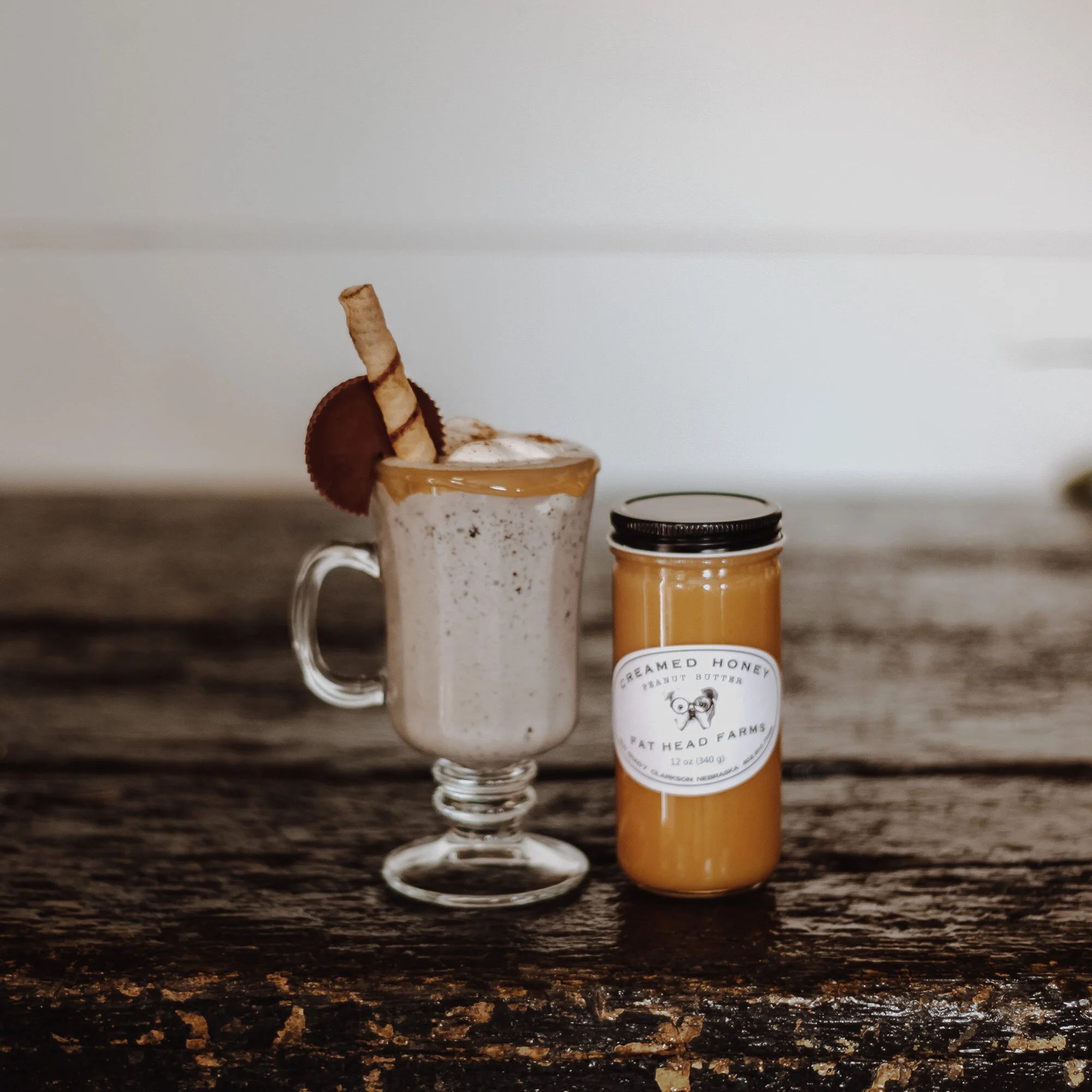 Peanut Butter Bourbon Honey Shake