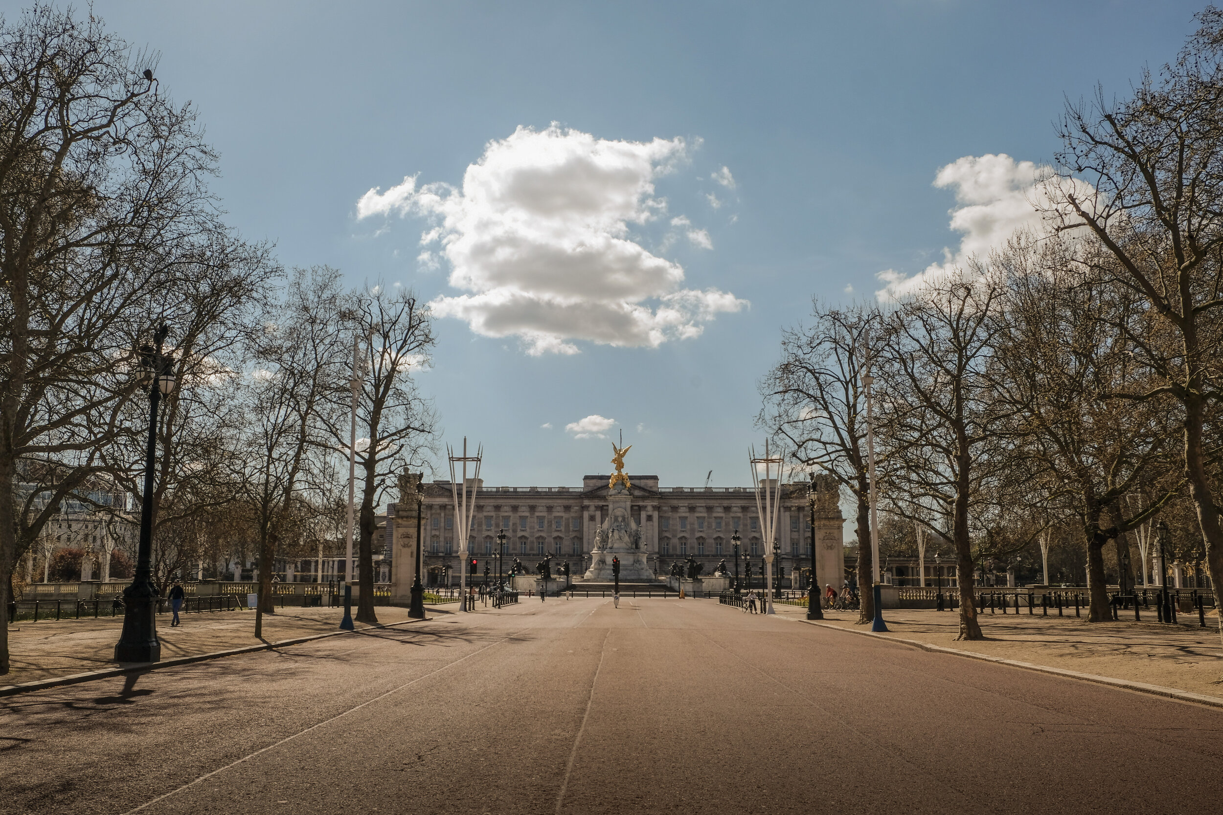 View of Buckingham Palace from Pall Mall