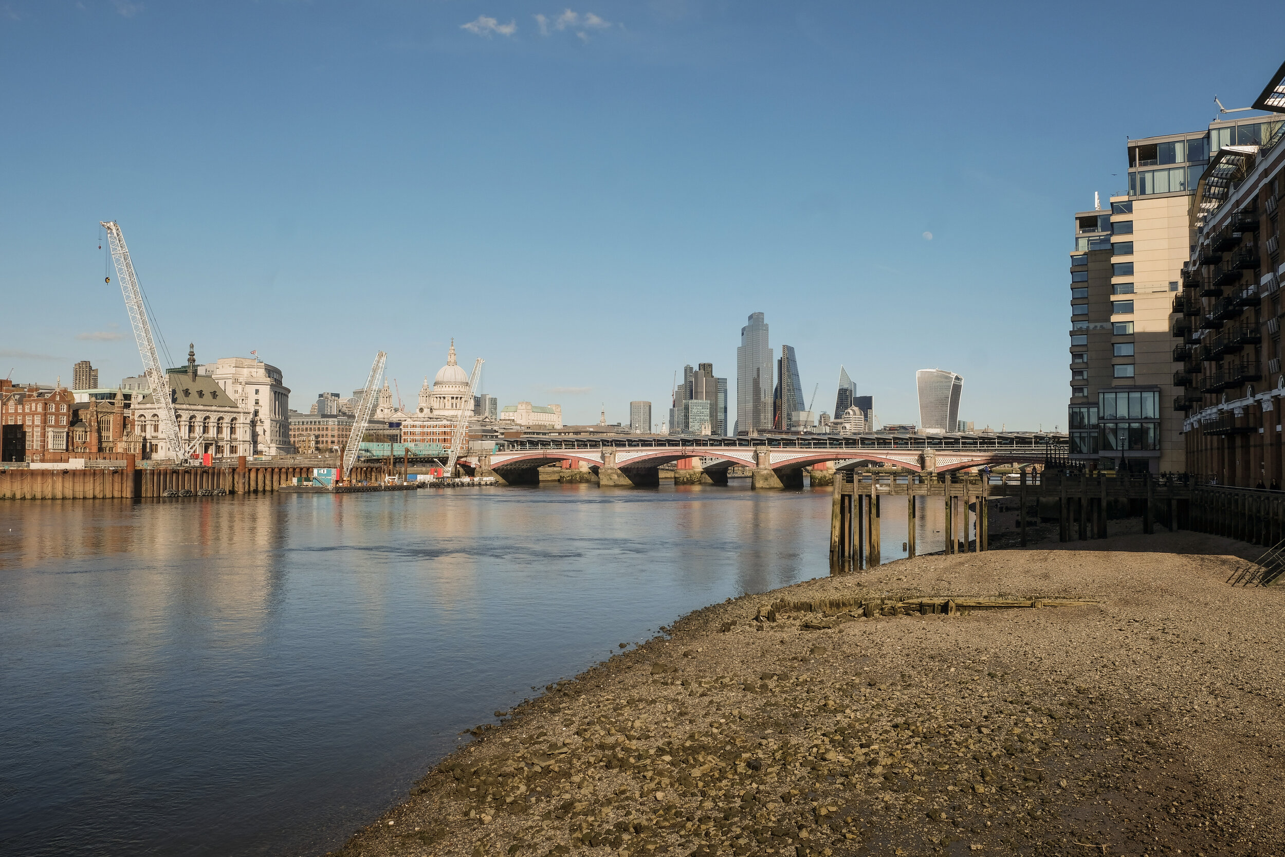 View over the River Thames and the City of London