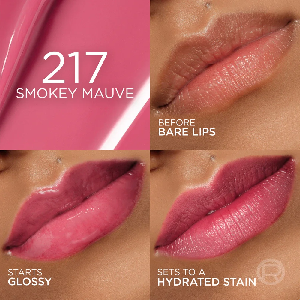 Visuel officiel L'Oréal du Hyaluron Tint Lip Stain Serum en teinte 217 Smoky Mauve