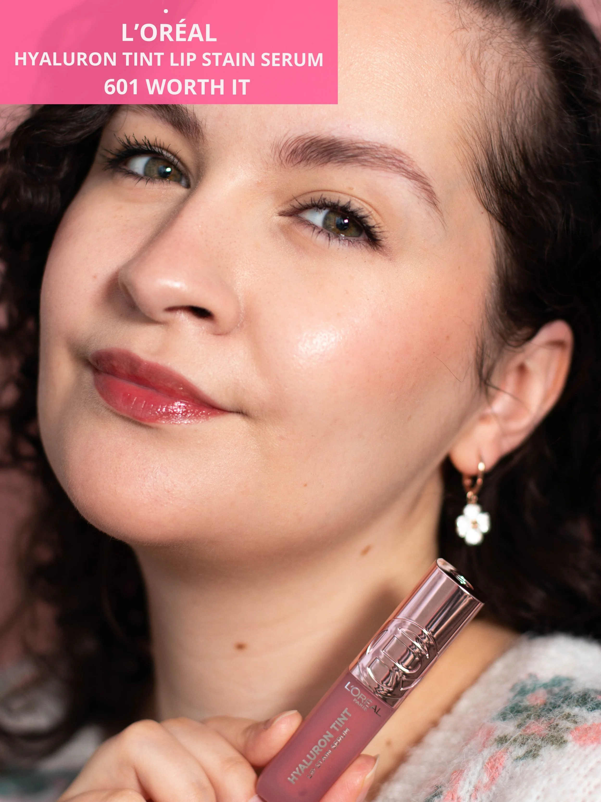 Rendu sur les lèvres, à l’application du Hyaluron Tint 601 Worth It