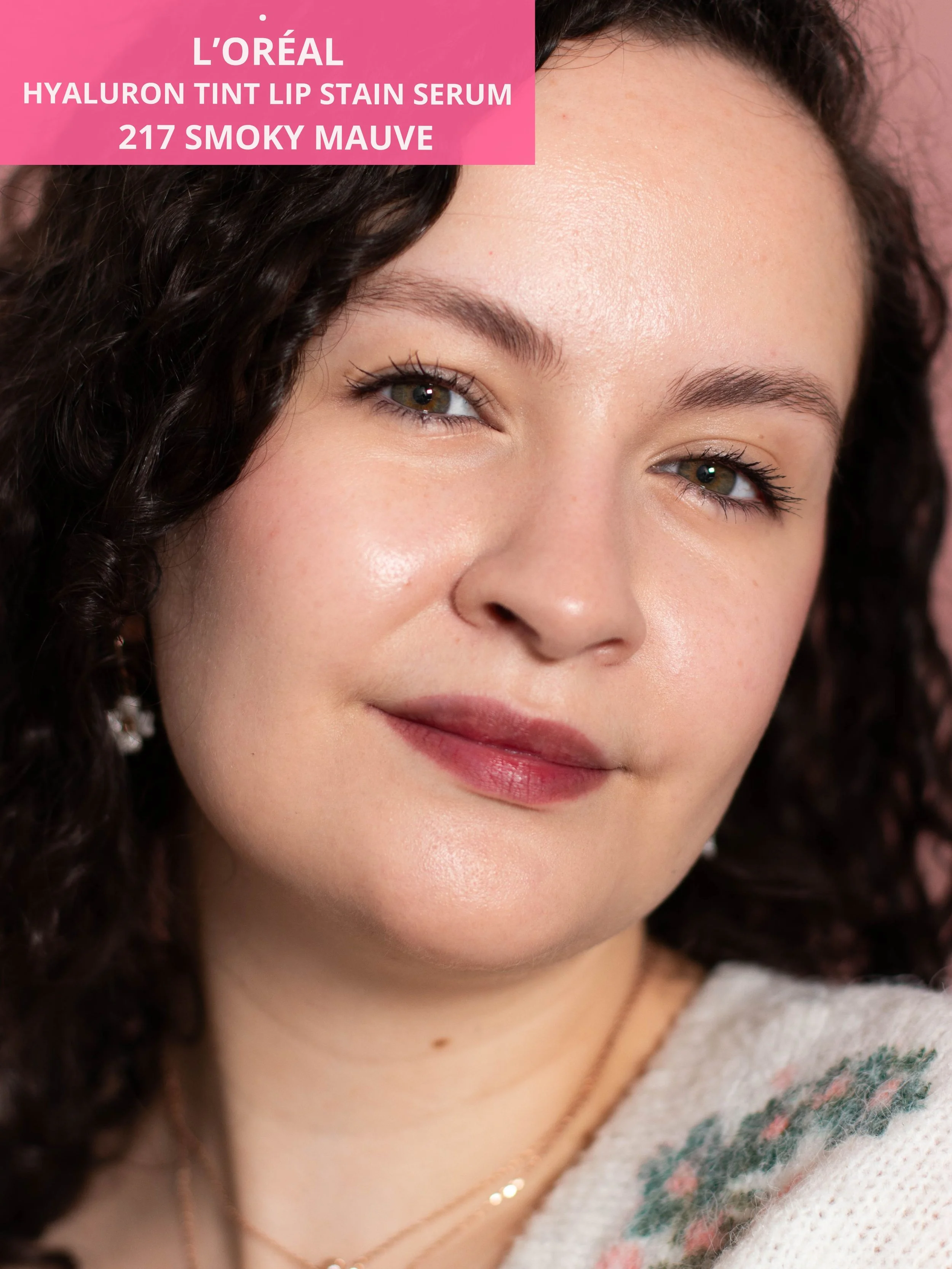 Rendu et effet encre à lèvres après plusieurs minutes du Hyaluron Tint 217 Smoky Mauve