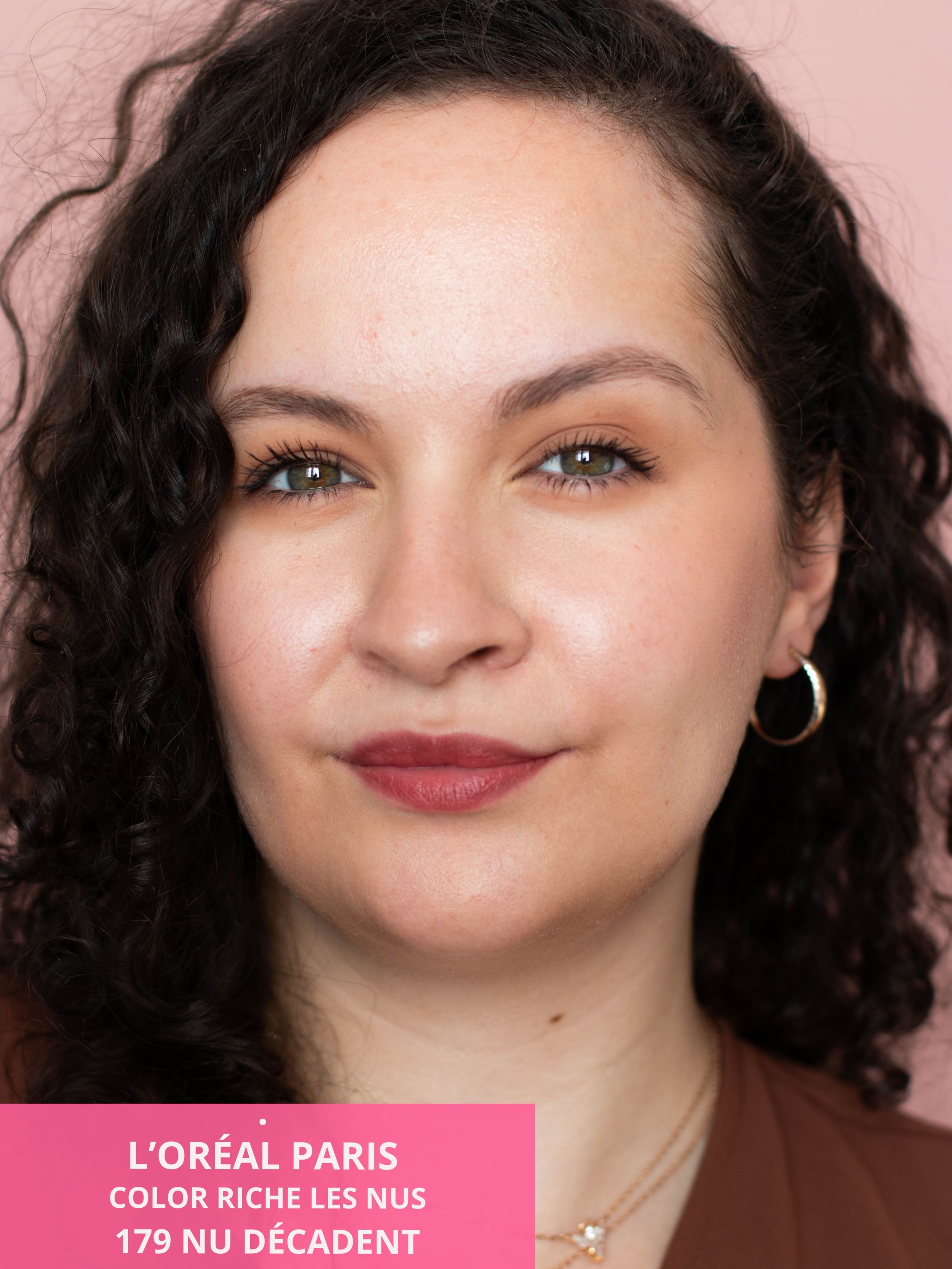 Rendu sur mes lèvres du Color Riche Les Nus 179 Nu Décadent de L'Oréal Paris