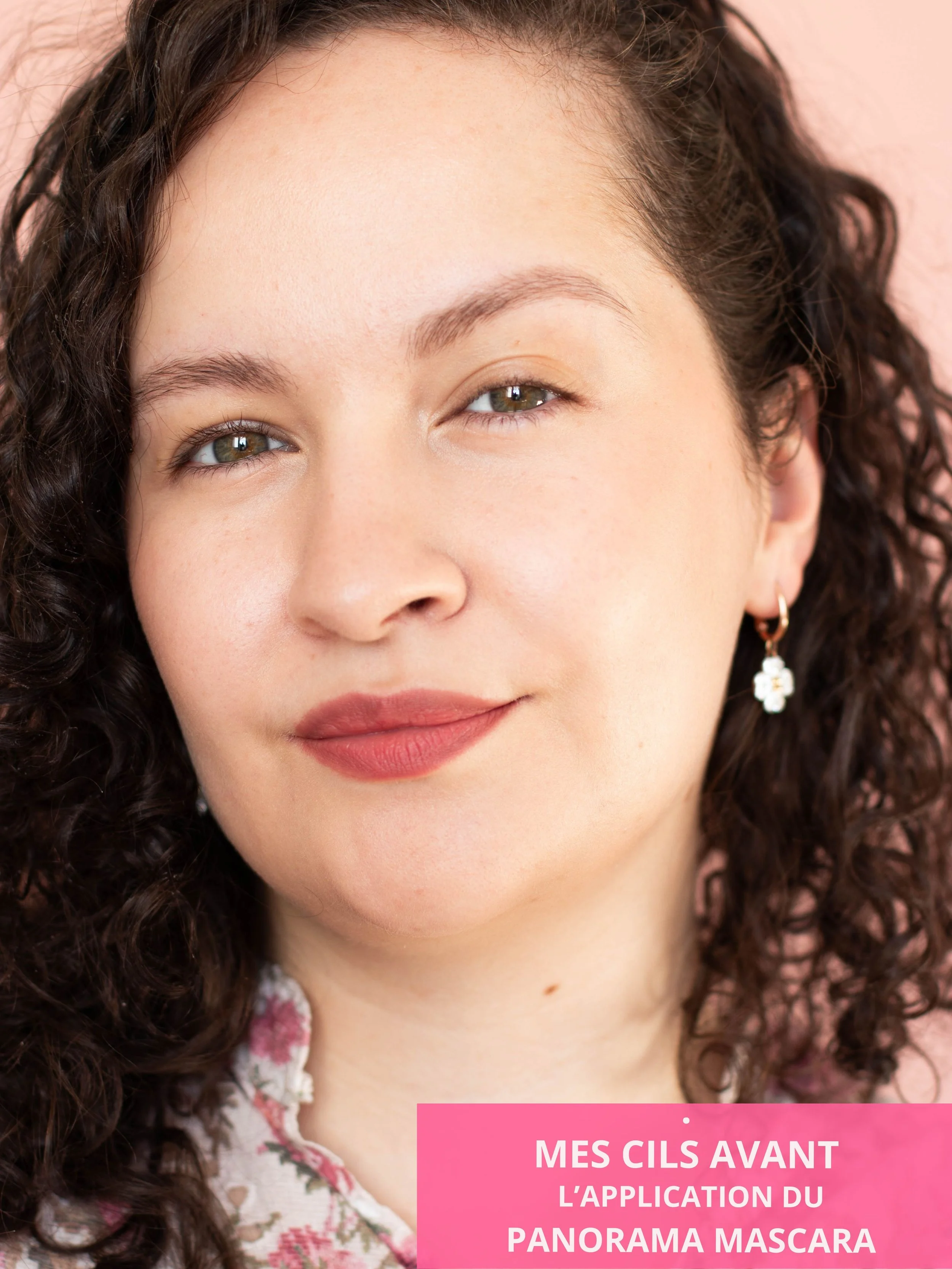 Zoom sur mes cils et mon visage avant l'application du mascara Panorama de L'Oréal Paris