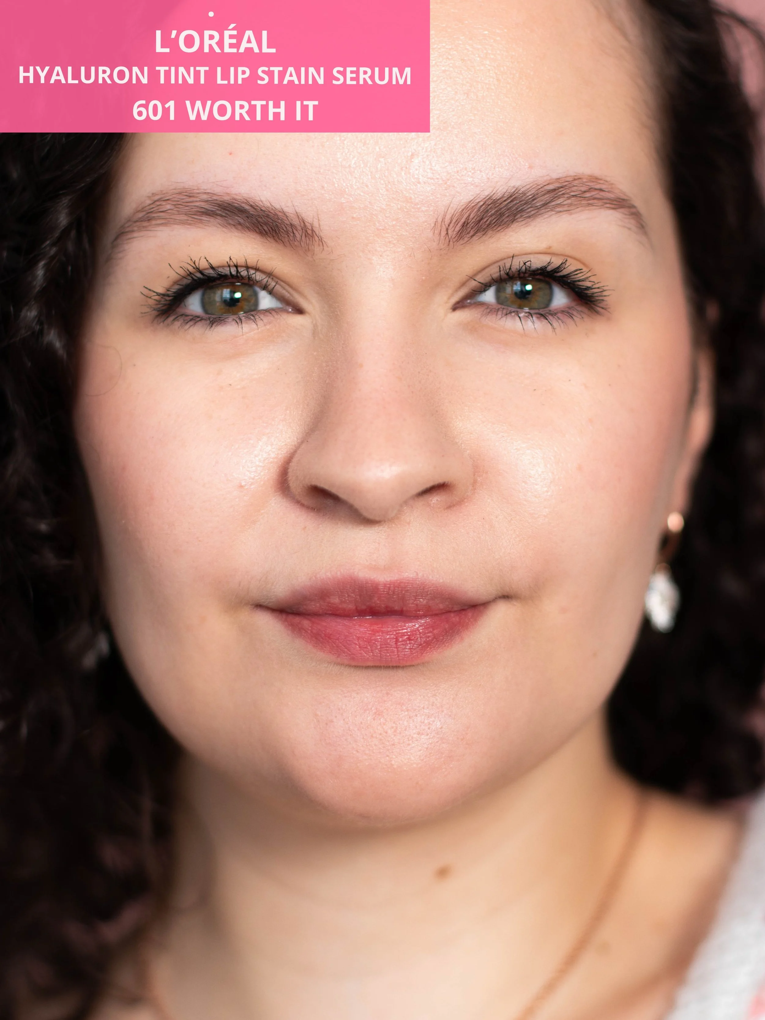 Rendu et effet encre à lèvres après plusieurs minutes du Hyaluron Tint 601 Worth It