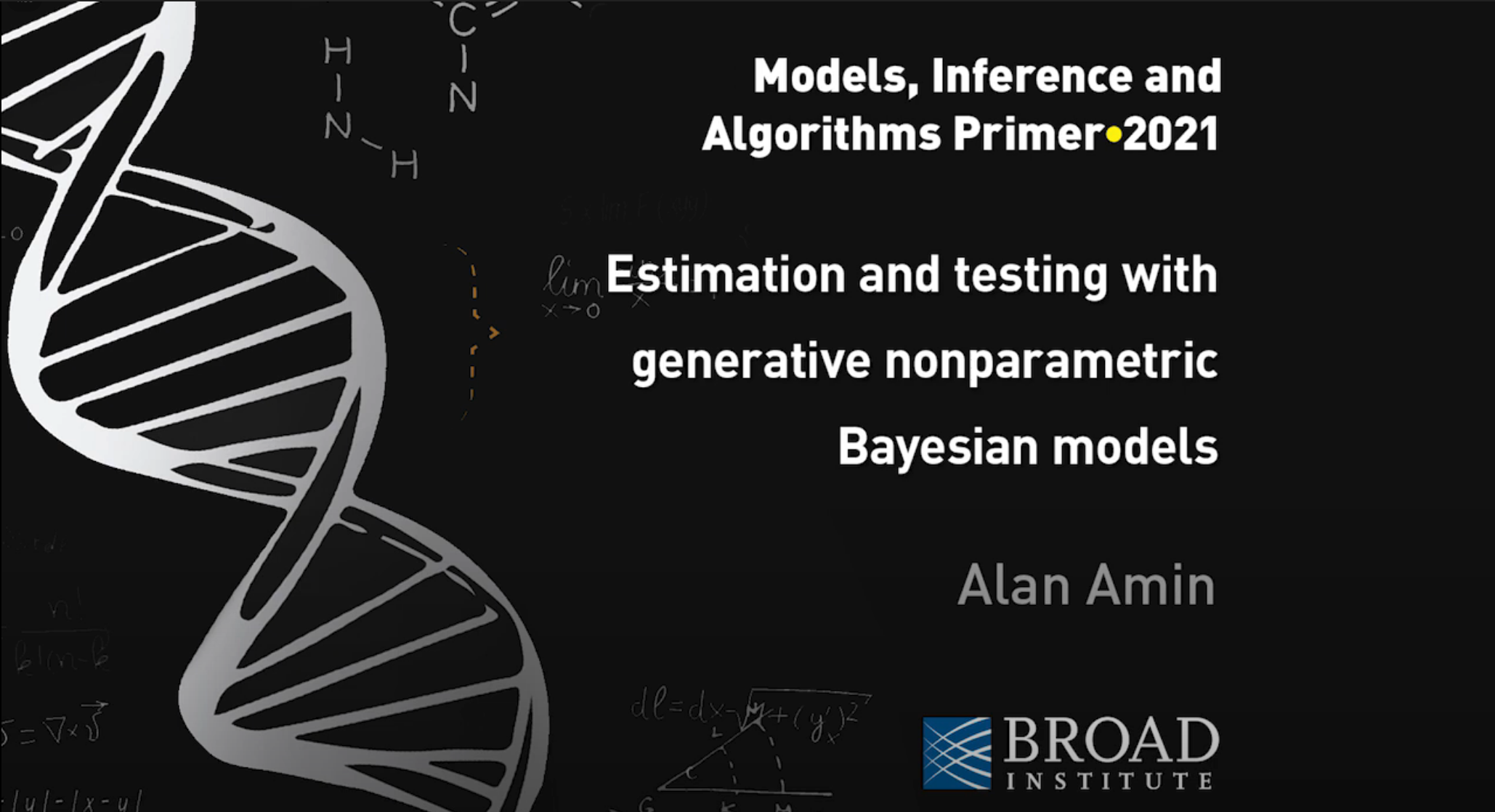 MIA: Alan Amin—Estimation and testing with generative nonparametric Bayesian models