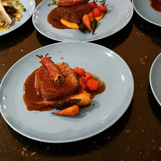 Always hard to take a picture when your plating the dishes up! Then you@forget to add the greenery! 😂🤦&zwj;♂️ Last nights dinner party in Morpeth #privatechef #outsidecatering @duckhouse_pantry #caterer #northeastcaterer #finedining #foodblog #food