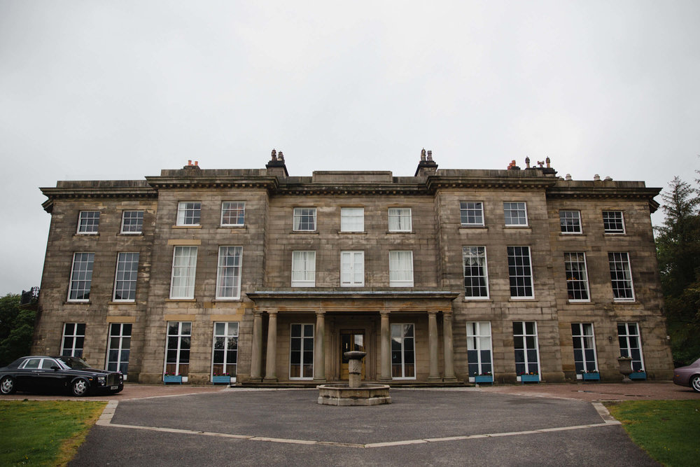 wide angle lens photograph of haigh hall wedding venue